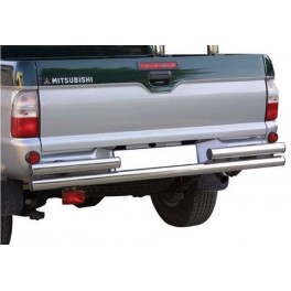 PARE CHOC ARRIERE DOUBLE TUBES INOX D.63 MITSUBISHI L200 1997/2006