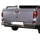 PARE CHOC ARRIERE DOUBLE TUBES INOX D.63 MITSUBISHI L200 2010- DB CAB