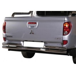 PARE CHOC ARRIERE DOUBLE TUBES INOX D.63 MITSUBISHI L200 2010- DB CAB