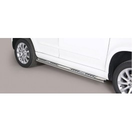 TUBES MARCHE PIEDS OVALE INOX DESIGN SKODA YETI 2014- (4X2)