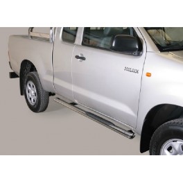 TUBES MARCHE PIEDS OVALE INOX DESIGN TOYOTA HILUX EXTRA CAB 2011- 