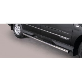 TUBES MARCHE PIEDS OVALE INOX DESIGN SSANGYONG ACTYON SPORTS 2012- 