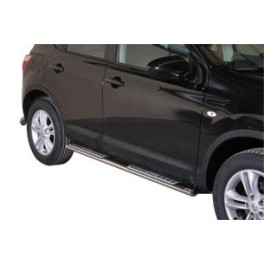 TUBES MARCHE PIEDS OVALE INOX DESIGN NISSAN QASHQAI 2010