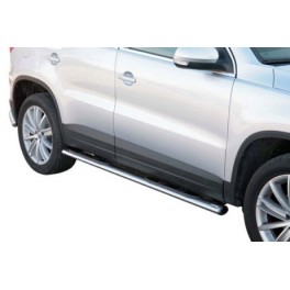 TUBES MARCHE PIEDS OVALE INOX D.76 VOLKSWAGEN TIGUAN 
