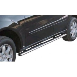 TUBES MARCHE PIEDS OVALE INOX D.76 MERCEDES ML 2006- 