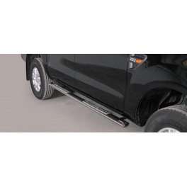 TUBES MARCHE PIEDS OVALE INOX 76 FORD RANGER 2012