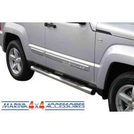 TUBES MARCHE PIEDS INOX D.76 JEEP CHEROKEE 2008- 