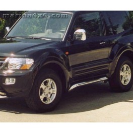 TUBES MARCHE-PIEDS RADIAL INOX D.76 MITSUBISHI PAJERO 2000- 2006 5 P GLS