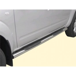 TUBES MARCHE PIEDS INOX 76 NISSAN NAVARA 2005- DOUBLE CAB 