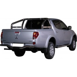 PARE CHOC ARRIERE INOX D.76 MITSUBISHI L200 2010- DOUBLE CAB