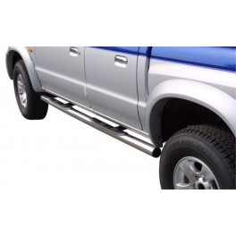 TUBES MARCHE PIEDS INOX D.76 MAZDA BT 50 2007- DOUBLE CAB 