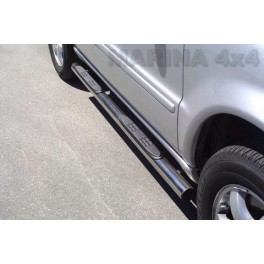 TUBES MARCHE PIEDS INOX D.76 MERCEDES ML 1998- 2005 