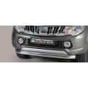 TUBE PROTECTION AVANT INOX D.76 MITSUBISHI L200 2015- Club Cab