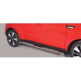 TUBES MARCHE PIEDS OVALE INOX DESIGN KIA SOUL 2014-  