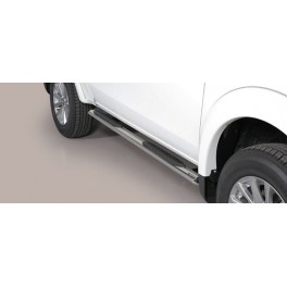 TUBES MARCHE PIEDS OVALE INOX MITSUBISHI L200 2015- Club Cab