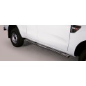 TUBES MARCHE PIEDS OVALE INOX DESIGN FORD RANGER 2012- SUPER CABINE 