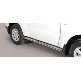 TUBES MARCHE PIEDS OVALE INOX DESIGN MITSUBISHI PAJERO 2015- 3 portes 