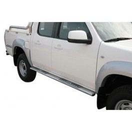 TUBES MARCHE PIEDS OVALE INOX DESIGN MAZDA BT50 DOUBLE CAB 2009