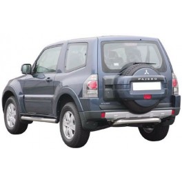 TUBES MARCHE PIEDS INOX D.76 MITSUBISHI PAJERO DID 2007- 3 PORTES
