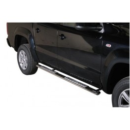 TUBES MARCHE PIEDS OVALE INOX DESIGN VOLKSWAGEN AMAROK 2010