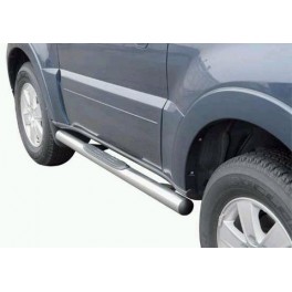 TUBES MARCHE PIEDS INOX D.76 MITSUBISHI PAJERO DID 2007- 5 PORTES