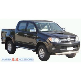 TUBES MARCHE PIEDS INOX D.76 TOYOTA VIGO DBLE CAB 