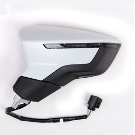 Retroviseur complet SEAT LEON 10/2012 - Electrique - Degivrant - Clignotant - Coiffe a peindre - Gauche