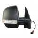Retroviseur complet OPEL COMBO CARGO 10/2012- - Manuel - Droit - Glace Bombee - Coiffe Noir - Clignotant