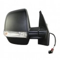 Retroviseur complet OPEL COMBO CARGO 10/2012- - Manuel - Droit - Glace Bombee - Coiffe Noir - Clignotant