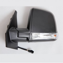Retroviseur complet OPEL COMBO 01/2011- - Electrique - Gauche - Degivrant - Glace Bombee - Coiffe Noir - Clignotant