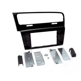 SUPPORT AUTORADIO 2 DIN VOLKSWAGEN GOLF 7 2013- NOIR LAQUE SANS BOUTONS