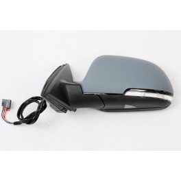 Retroviseur complet SKODA SUPERB 2009-2013 - Electrique - Clignotant - Coiffe a peindre - Rabattable - Eclairage - Droit